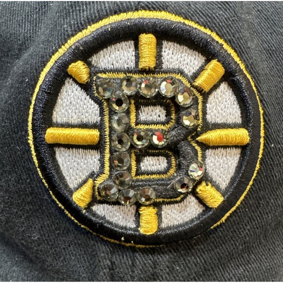 Boston Bruins Bedazzled B Hat Strapback Black NHL Hockey 47 Brand - Picture 6 of 10
